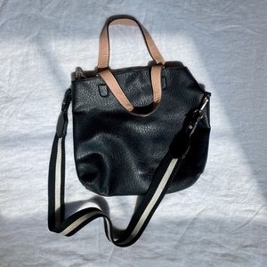 Black Vegan Leather Bucket Purse